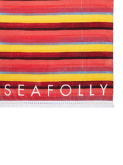 Seafolly Baja Stripe Towel Saffron, view 2, click to see full size