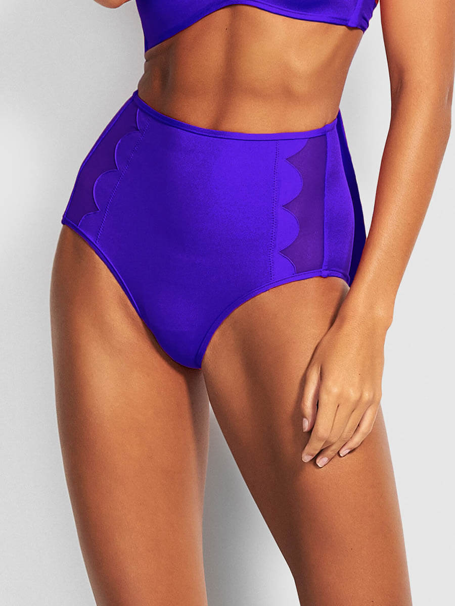 Seafolly Petal Edge High Waist Bottom Reflex Blue