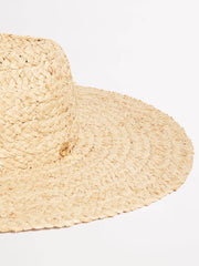 Seafolly Tropics Woven Hat In Natural, view 3, click to see full size