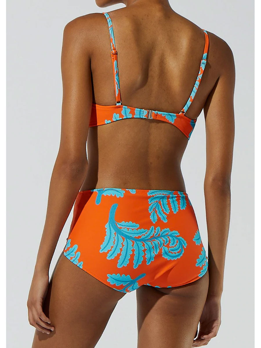 Solid & Striped The Ginger Top in Leaf Motif