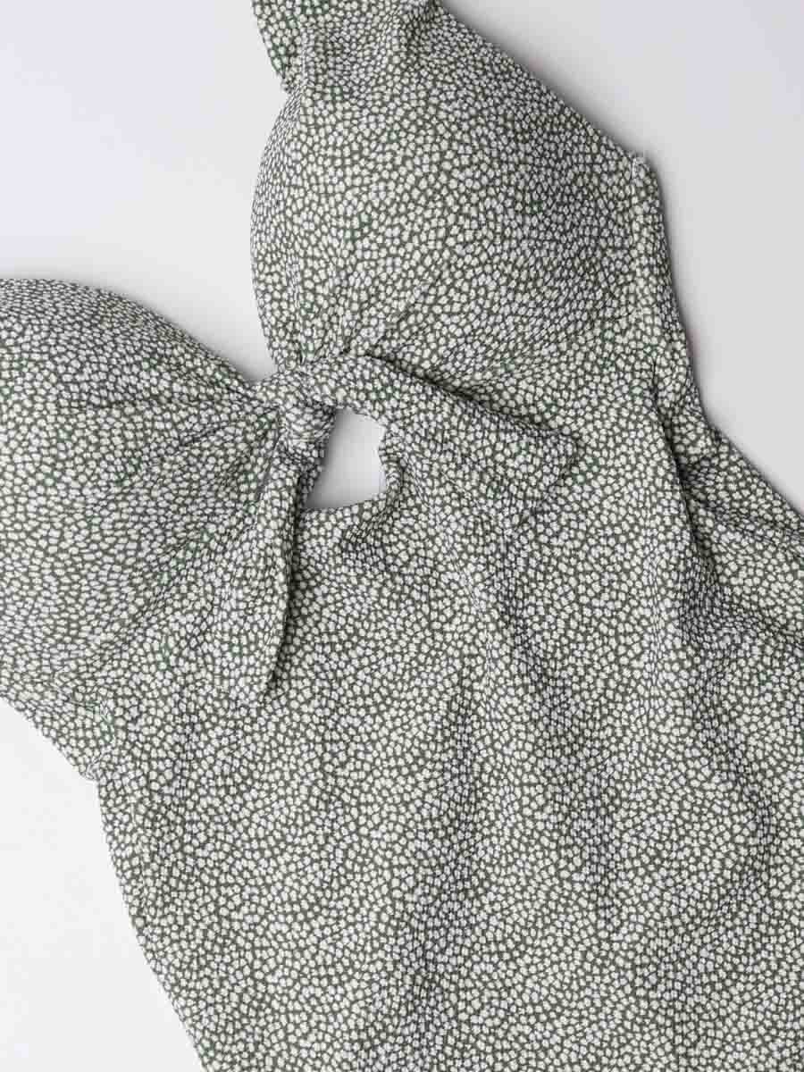 Sunflair One Piece Keyhole In Green/White