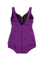 TYR Aqua Tank Front Shirring In Vino, view 2, click to see full size