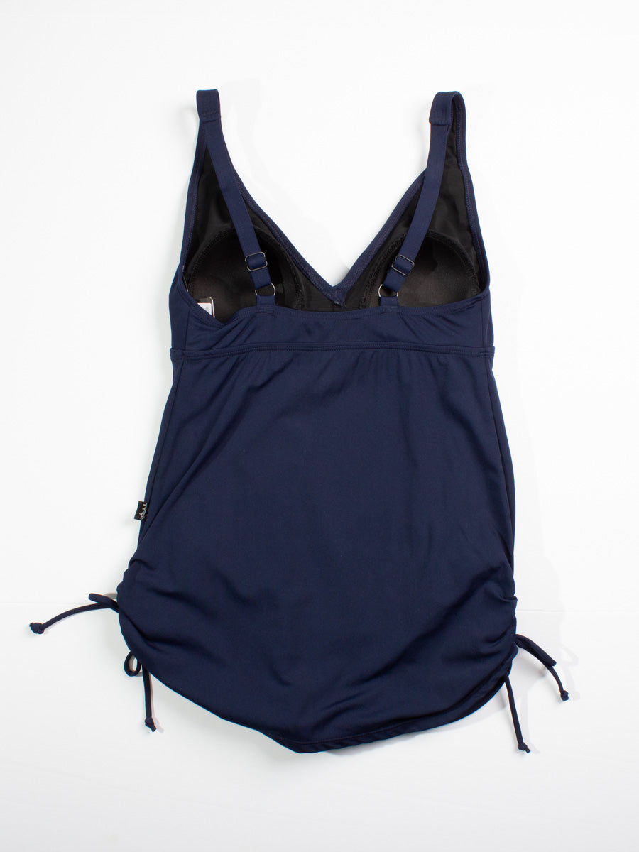 TYR One Piece Solid V-Neck Sheath In Navy