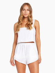Vitamin A Tallows Crop Top in EcoLinen White, view 5, click to see full size