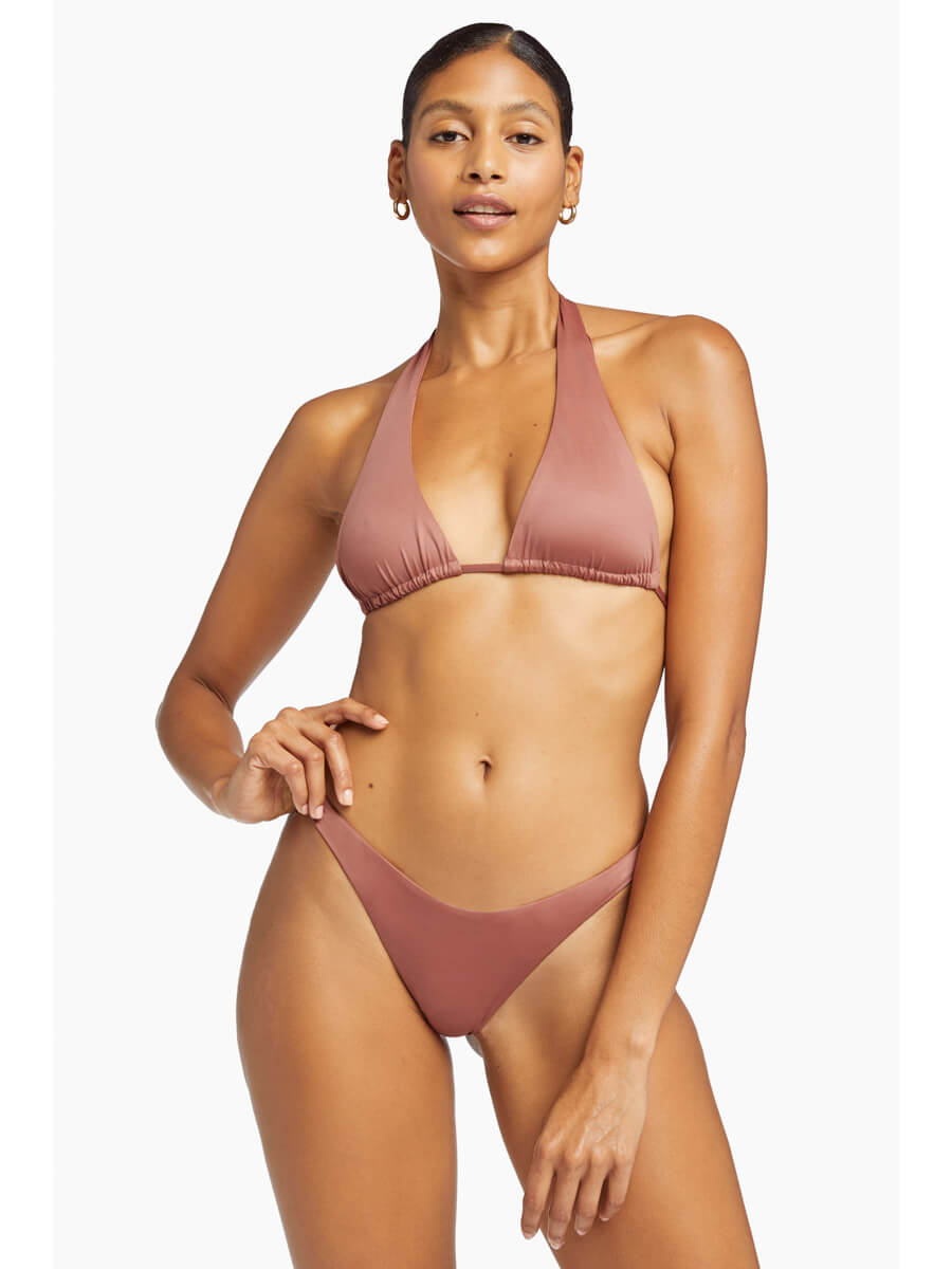 Vitamin A Milana Tie Side Top In Terra Cotta Ecolux
