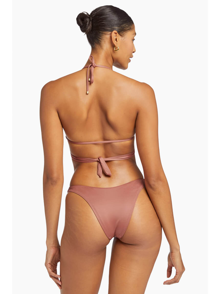 Vitamin A Milana Tie Side Top In Terra Cotta Ecolux