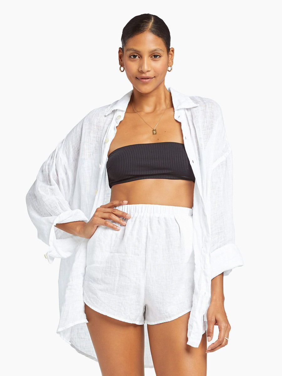 Vitamin A Tallows Short in White EcoLinen