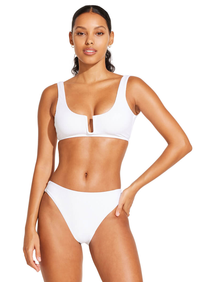 Vitamin A Astrid Bralette In White EcoRib BT