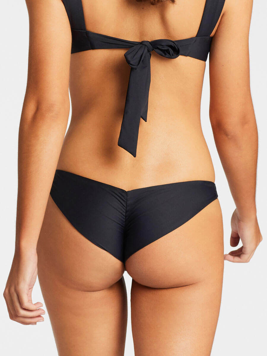 Vitamin A Samba Ruched Brazilian Eco Black