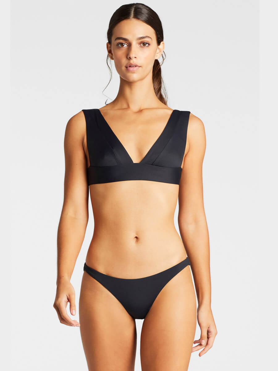 Vitamin A Samba Ruched Brazilian Eco Black