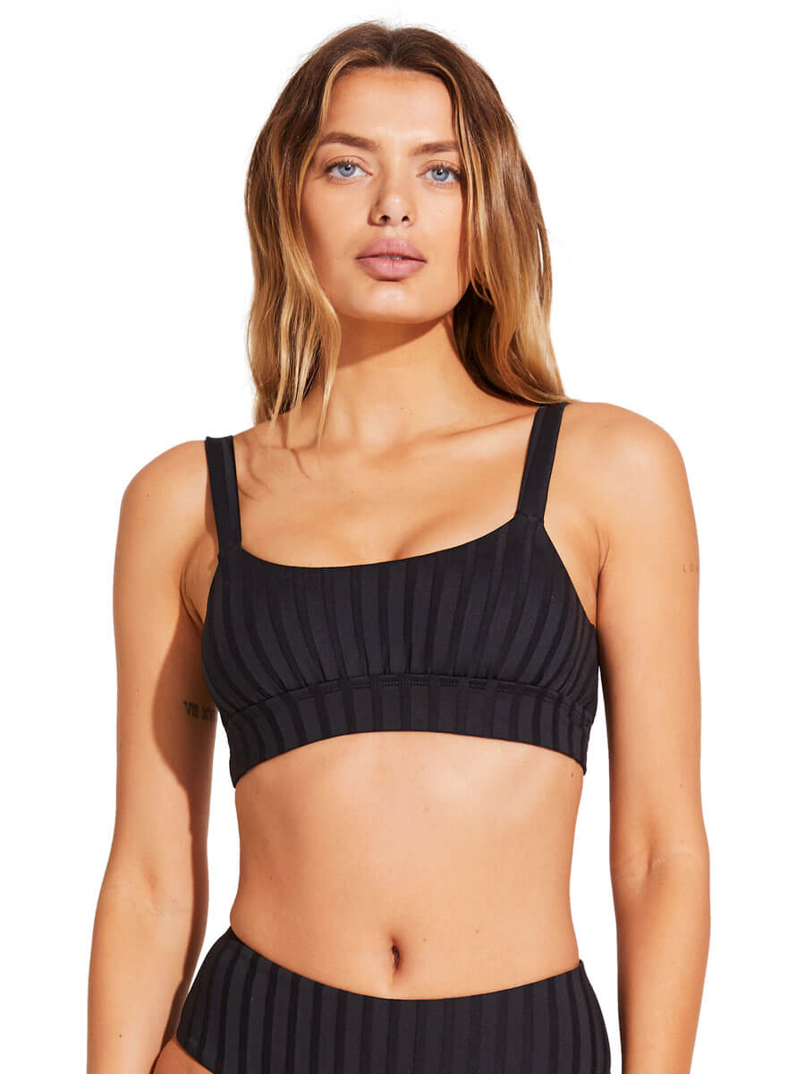 Vitamin A New Sienna Bralette In Black SuperRib