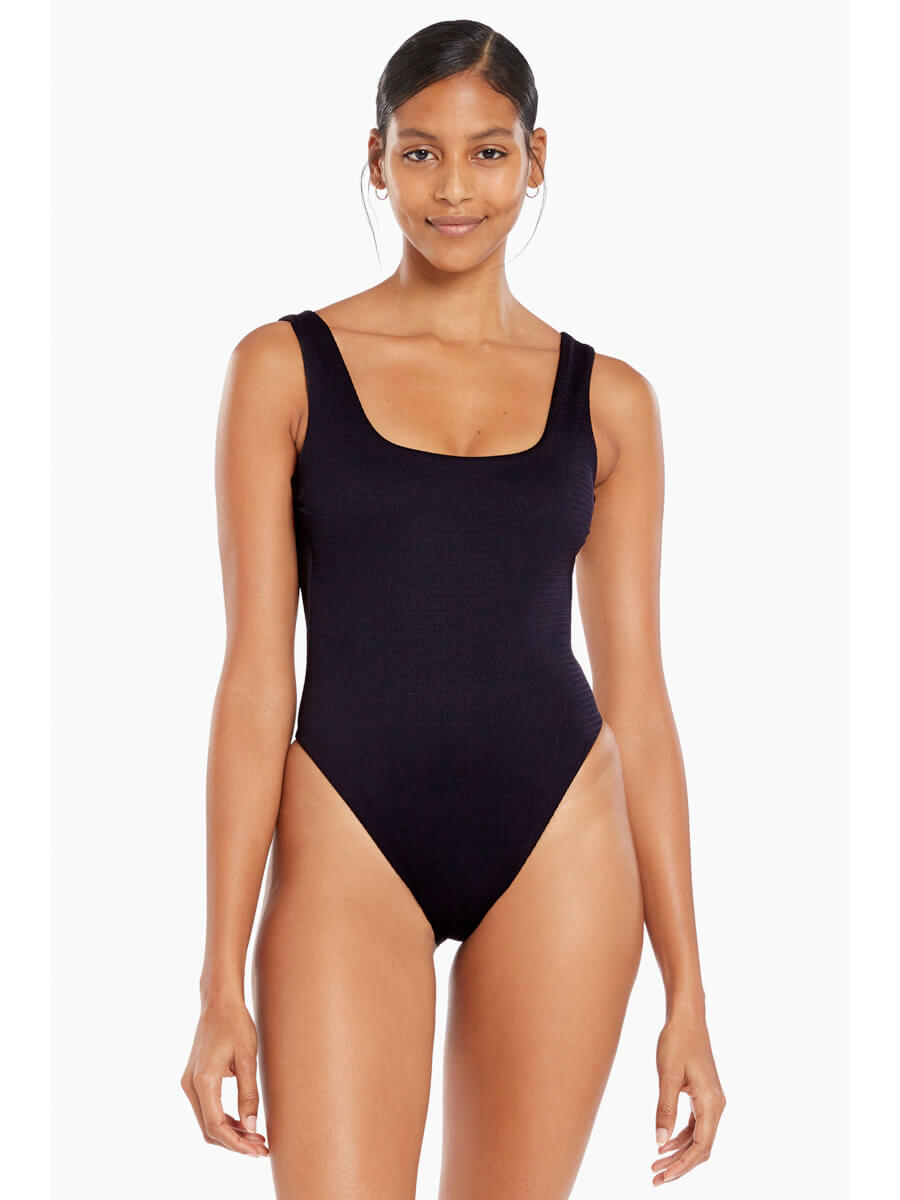 Vitamin A Reese One Piece in Black Ecotex