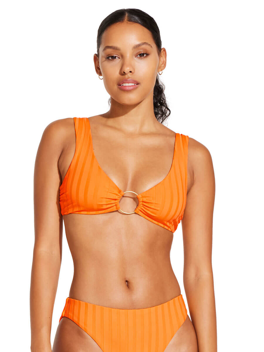 Vitamin A Skylar Top In Tangerine SuperRib