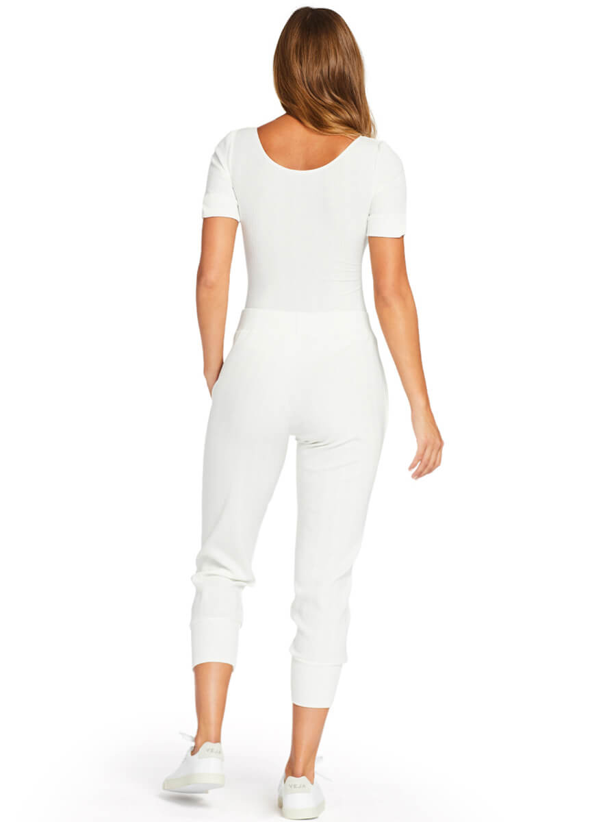 Vitamin A West Pant in White Organic Rib