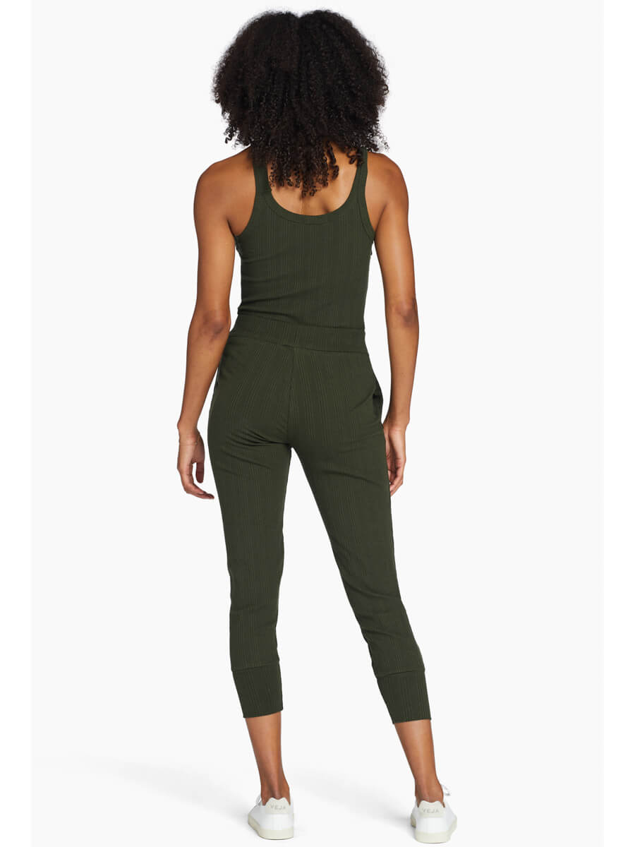 Vitamin A West Pant in Forest Organic Rib