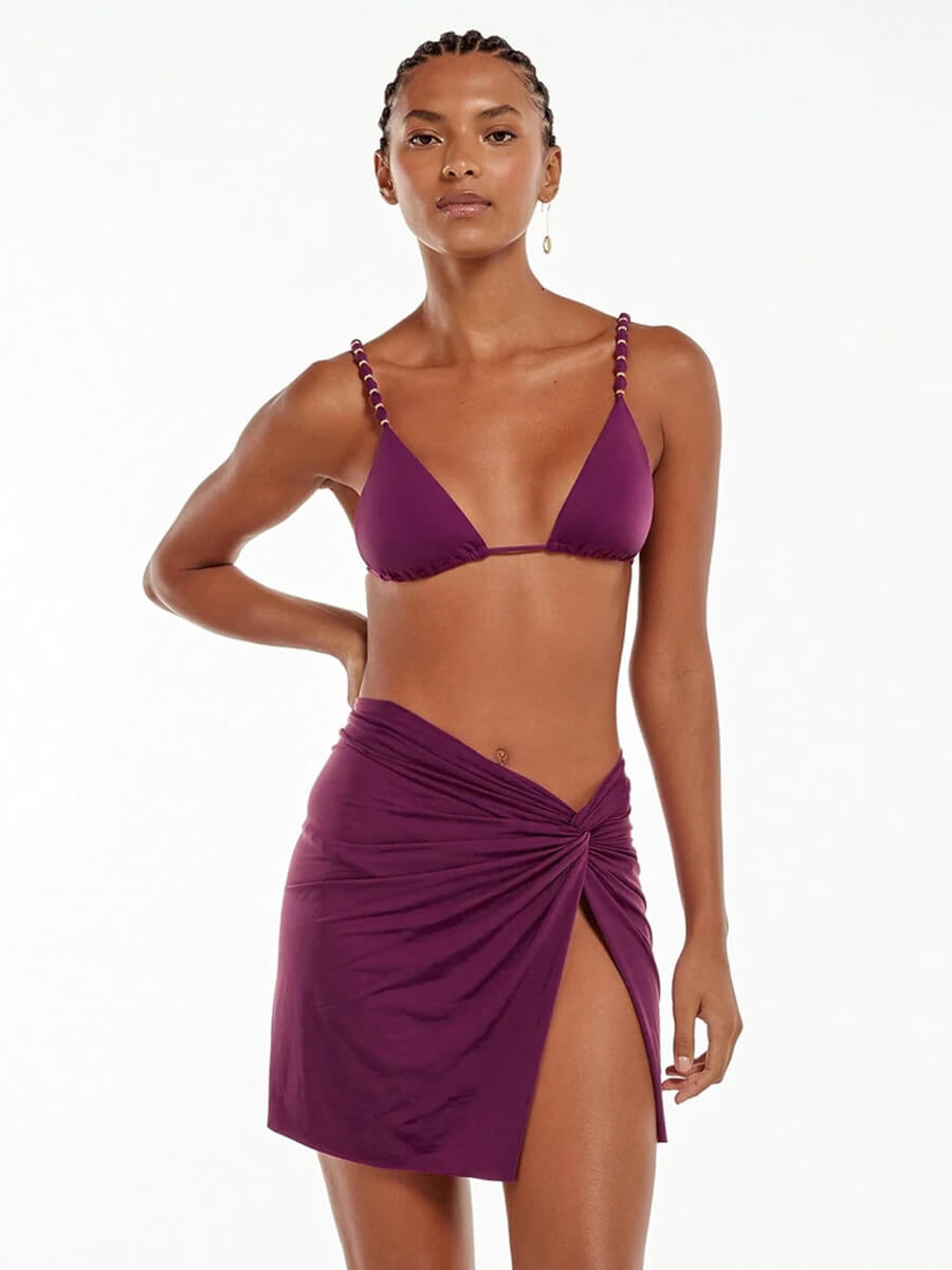 ViX Beads Parallel Triangle Top in Plum