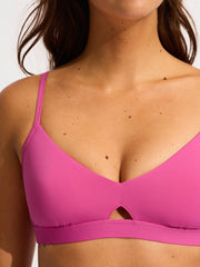 Seafolly SF Collective Hybrid Bralette in Hot Pink, view 5, click to see full size