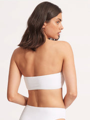 Seafolly Sea Dive Tube Top In White, view 2, click to see full size