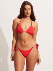Seafolly Sea Dive Rio Bottom in Chilli Red, view 3, click to see full size