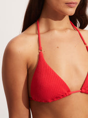 Seafolly Sea Dive Slide Triangle in Chilli Red, view 4, click to see full size