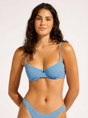 Seafolly Sea Dive Underwire Bra in Cornflower, view 1, click to see full size