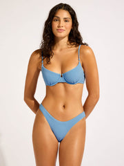 Seafolly Sea Dive Underwire Bra in Cornflower, view 3, click to see full size