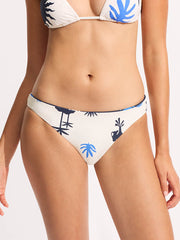 Seafolly La Palma Reversible Hipster in True Navy, view 5, click to see full size