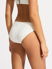 Seafolly Lulu Hipster Bottoms in White, view 2, click to see full size