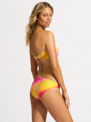 Seafolly Colour Crush Twist Bandeau in Fuchsia Rose, view 3, click to see full size