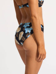 Seafolly Garden Party Twist Band Mini Hipster Bottoms in Black, view 2, click to see full size