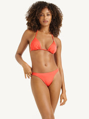 Cali High Leg Bottom in Coral Shimmer, view 3, click to see full size