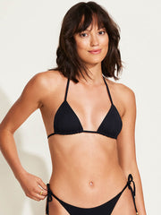 Vitamin A Gia Triangle Top in Eco Black, view 1, click to see full size