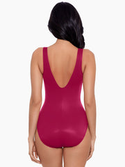 Miraclesuit Rock Solid Regatta One Piece in Grenadine, view 2, click to see full size