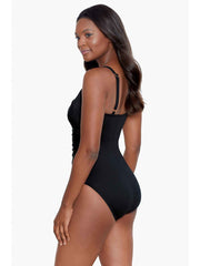 Miraclesuit Rock Solid Starr One Piece Underwire In Black, view 3, click to see full size