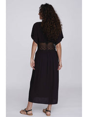 Pia Rossini Alassio Kimono in Black, view 2, click to see full size