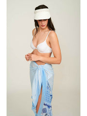 Pia Rossini Amalfi Sarong in Blue, view 3, click to see full size