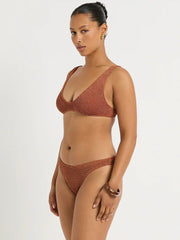 Bond-eye Sign Brief in Ginger Lurex, view 3, click to see full size
