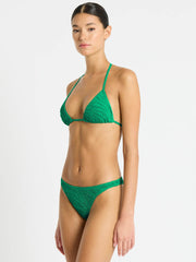 Bond-eye Luana Triangle Top in Emerald Tiger, view 5, click to see full size