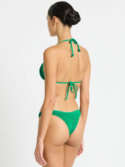 Bond-eye Luana Triangle Top in Emerald Tiger, view 2, click to see full size