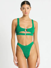 Bond-eye Ring Sasha Crop Top in Emerald Tiger, view 4, click to see full size
