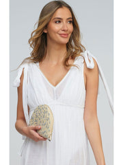 Pia Rossini Dalia Dress In White, view 3, click to see full size