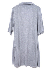 Echo Echo Essentials Open Cardigan in Heather Grey, view 2, click to see full size