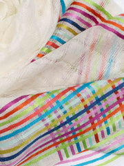 Echo Stripe Border Wrap in Multicolor, view 2, click to see full size
