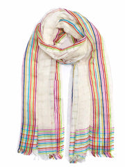 Echo Stripe Border Wrap in Multicolor, view 1, click to see full size