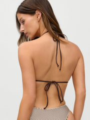 Frankies Bikinis Ari Satin Reversible Top In Marrakesh, view 3, click to see full size