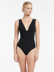 Jets Jetset Plunge One Piece in Black, view 1, click to see full size