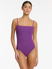 Jets Jetset Minimal Tank One Piece in Amethyst, view 1, click to see full size