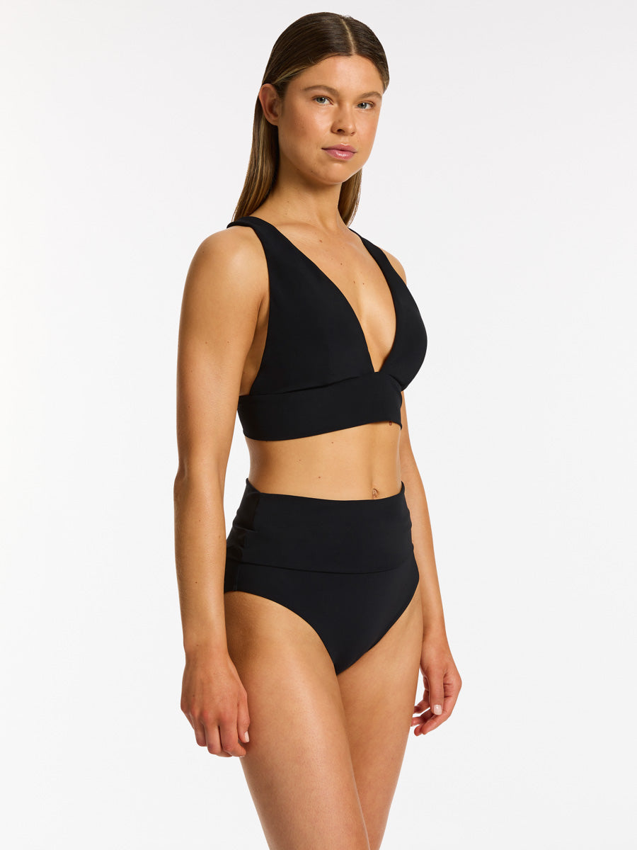 Jets Jetset Fold Down Pant in Black
