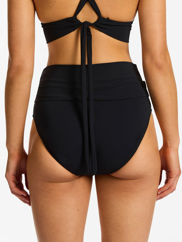 Jets Jetset Fold Down Pant in Black