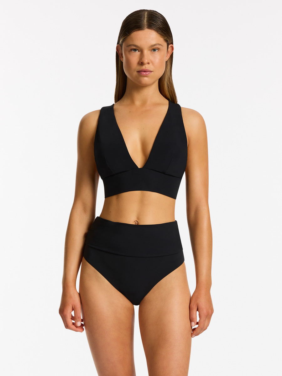 Jets Jetset Fold Down Pant in Black